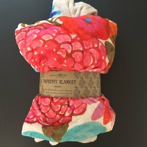 Natural Life- Tapestry Blanket Strong as a Mother- New- 52” by 52”